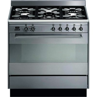 Smeg SUK91MFX8 90cm Single Cavity Dual Fuel Range Cooker in Stainless Steel Smeg SUK91MFX8 90cm Single Cavity Dual Fuel Range Cooker in Stainless Steel